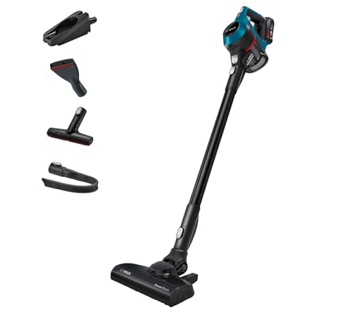 Bosch BCS612LGB Unlimited 6 Cordless Stick Vacuum Cleaner, Ultra Lightweight Design, Suitable for All Floor Types, 2 x Interchangeable 18V Batteries, 60 Minutes Run Time, Laguna Blue option