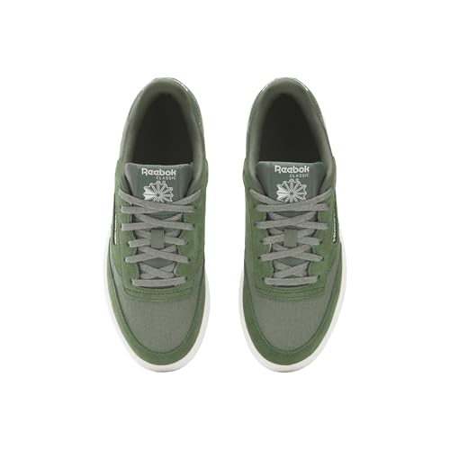 Image of Reebok Kid's Club C Sneaker, Breakaway Green /Sand /Sunbaked Clay, Big Kid 4.5