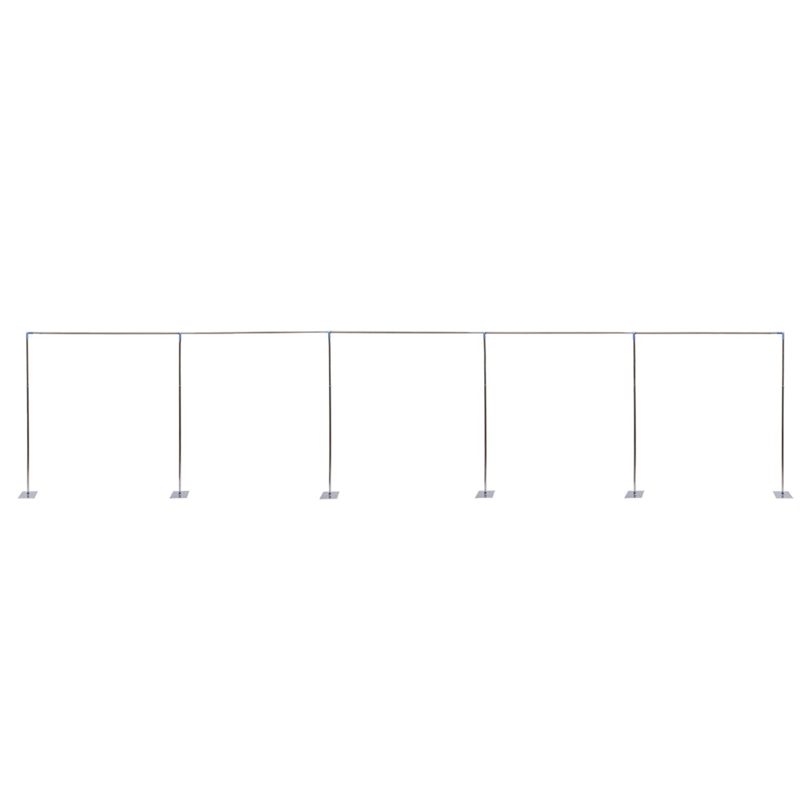 10 X 50 Foot Heavy Duty Backdrop Support Pipe Kit, Stainless Steel Piping and Curtain Stand, Professional Backdrop Support Pipe Kit for Wedding Party Photography, Trade Show Display