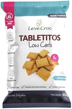 Biscoito salgado sem glúten Leve Croc Tabletitos low carb Origina...