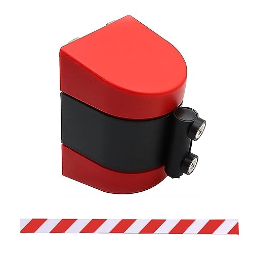CAIFEXUE Red Attraction Retractable Belt Barrier,2/3/5/10M Optional,Queuing Safety Tape Cordon with Mounting Accessories,for Crowd Control/a/2M/6.6Ft