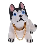 Wakauto Bobblehead Dolls Shaking Head Dog Desktop Ornament Gift for Home Shop Car Dashboard Decor