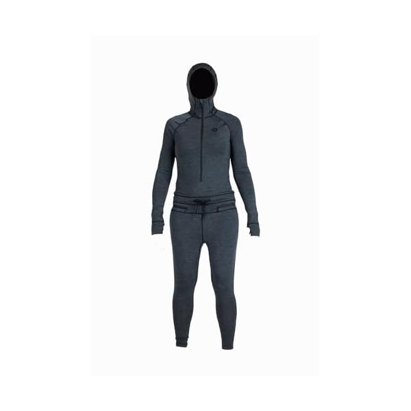 Airblaster Women’s Merino Ninja Suit Thermal One-Piece Layer – Warm, Stretchy Base for Skiing & Snowboarding