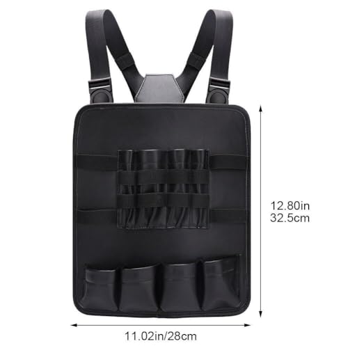 Bolsa de aparejo de pecho de cuero funcional para herramientas de barbero y peluquería 8