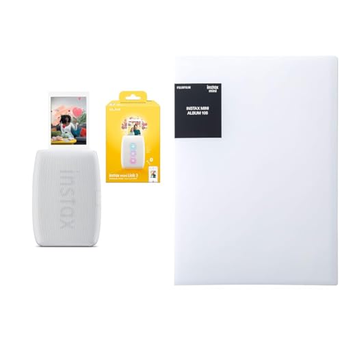富士フイルム(FUJIFILM) クリスマスプレゼント お年玉ギフト チェキ スマホプリンター instax mini Link3 クレイホワイト INS MINI LINK3 C WHITE +アルバムの商品画像（Amazon）