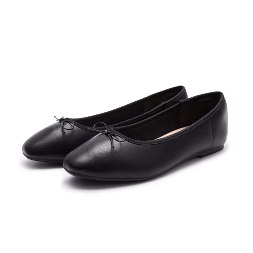 Women's Round Toe Ballet Flats Comfortable Bow Dressy Flats Shoes for Women2