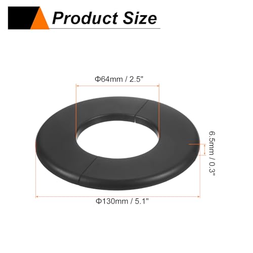 Placas autoadhesivas de plástico de 64 mm y diseño de hebilla negro 3