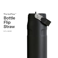 STANLEY 1913 Flip Straw Trinkflasche mit Strohhalm 0.7L - Thermobecher Kühlt 10 Stunden - 3 Tage Eisgekühlt - BPA-frei - Auslaufsicher - Für Getränkehalter - Spülmaschinenfest - Black – Ansicht 3
