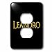 3dRose Leandro legendary baby boy name in America. Yellow on... - Light Switch Covers (lsp-377009-6)
