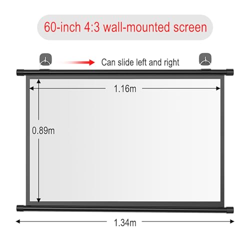 Pantalla manual para proyector 60" 4:3 16:9 DUHTFCY miniatura 3
