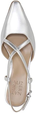 Naturalizer Womens Tahira Strappy Slingback Low Heel Pointed Toe Pump,Silver Metallic,8.5 | Image 5