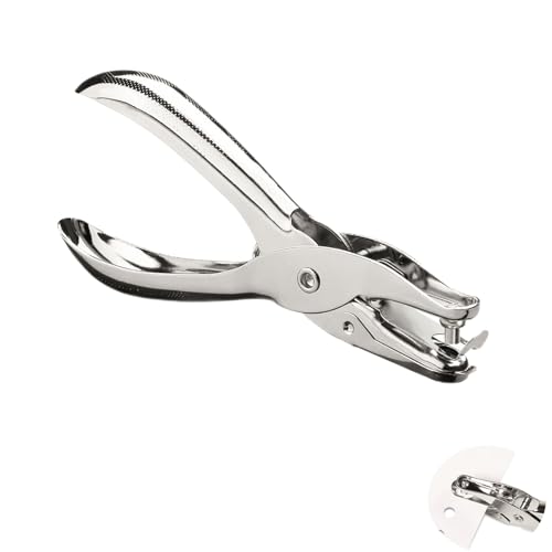 3mm Single Hole Punch,Small Tag Single Hole Pliers Punch for Crafts,Metal Handheld Hole Paper Puncher Handhold for Arrange Work Files Various Papers Notebooks Invoices Greeting Cards