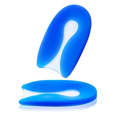 CAREOR Heel Cushion Inserts, U-Shaped Silicone Heel Pad Heel Coaster Support Heel Pad Plantar Fasciitis Pad Heel Spur Relief Toe Pain and Shock Absorption Support (M) Cover