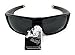 Locs Men's Original All Black Hardcore Sharp Square OG Sunglasses, Wrap