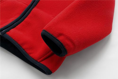 Image of Mud Kingdom Boys Girls Polar Fleece Jacket with Hood Winter Thick Warm Outerwear Funny Cartoon