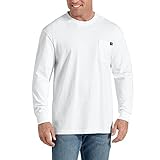 Dickies Men's Long Sleeve Heavyweight Crew Neck, White, XX-Large