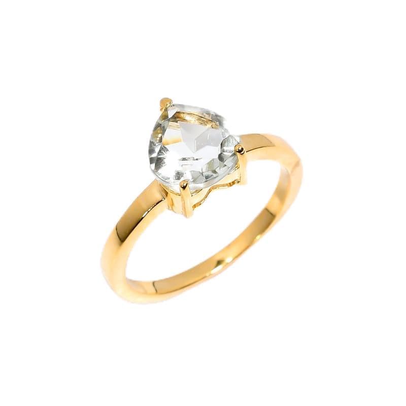 Bague améthyste verte en argent 925, le cadeau d'anniversaire de mariage