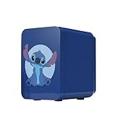 Disney Stitch 4L Mini Fridge, 6-Can Portable Cooler, AC/DC Powered, Thermoelectric, For Drinks, Snacks, or Skincare