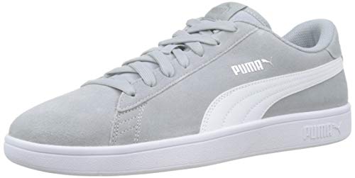 Puma Unisex Puma Smash v2 Trainers, High Rise Puma Silver White, 3.5 UK