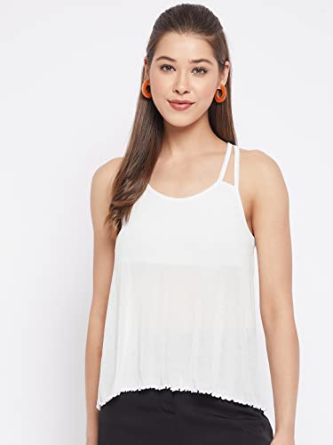 Image of LE BOURGEOIS Women Solid Relaxed Fit Cami Top