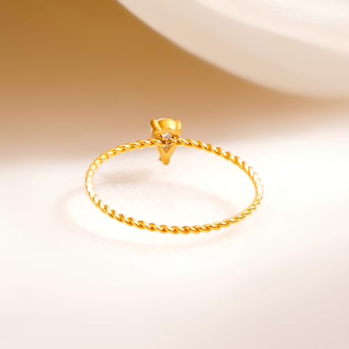 Image of Rubans Demi Fine Stainless Steel Finger Ring Minimal Gift for Women & Girls