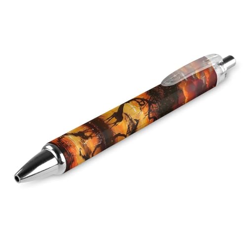 Bolígrafo retráctil de jirafas africanas para un escritorio creativo y organizado, pack de 4
