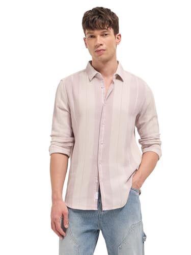 Image of THE BEAR HOUSE Men's Blue Slim Fit Cotton Checkered Shirt