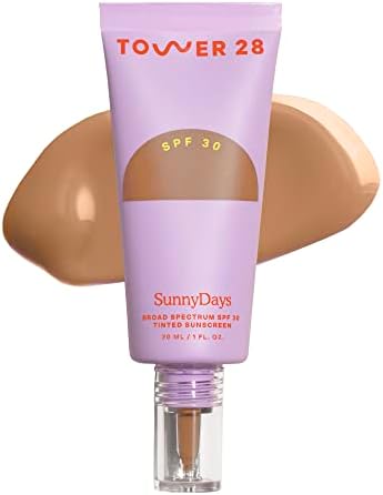 Tower 28 Foundation with SPF 30, SunnyDays Tinted Sunscreen, 35 (1 oz)