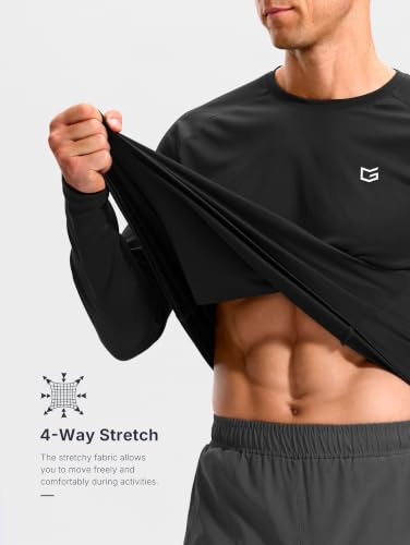 G Gradual Men s Athletic Running Shirts Long Sleeve Dry Fit Workout T Shirt - image 4