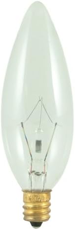 Bulbrite 400040-50PK - 40W - Torpedo B10 - Candelabra Base - 130V - 2600K - 2,500Hrs - Clear - Incandescent Chandelier