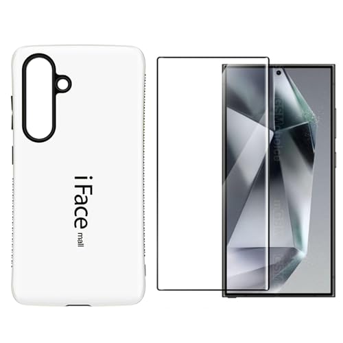 iFace mall Galaxy S24 用 ケース & 強化用 ガラスフィルムセット 2点 SC-51E SCG25 カバー ギャラクシー アイフェイス モール TPU 2重構造 SC51E 耐衝撃 耐摩擦 ワイヤレス充電対応 可愛い 画面保護 ガラス