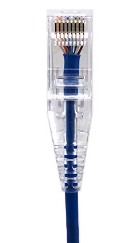 Micro Connectors Cable Patch Cat6 Ultra Slim 100 pies Azul miniatura 5