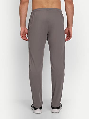 Image of Zeffit Men's Slim Fit Track Pants, Cotton, Elastic Waist, Side Pockets, Running & Gym