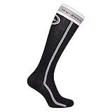 Maschinenwaschbar bei 30° HV Polo Kniestrümpfe Reitsocken Puck, Strümpfe, HV Polo Socken, Baumwollmaterial, ideal für die Reitstiefel (39-42, Black)