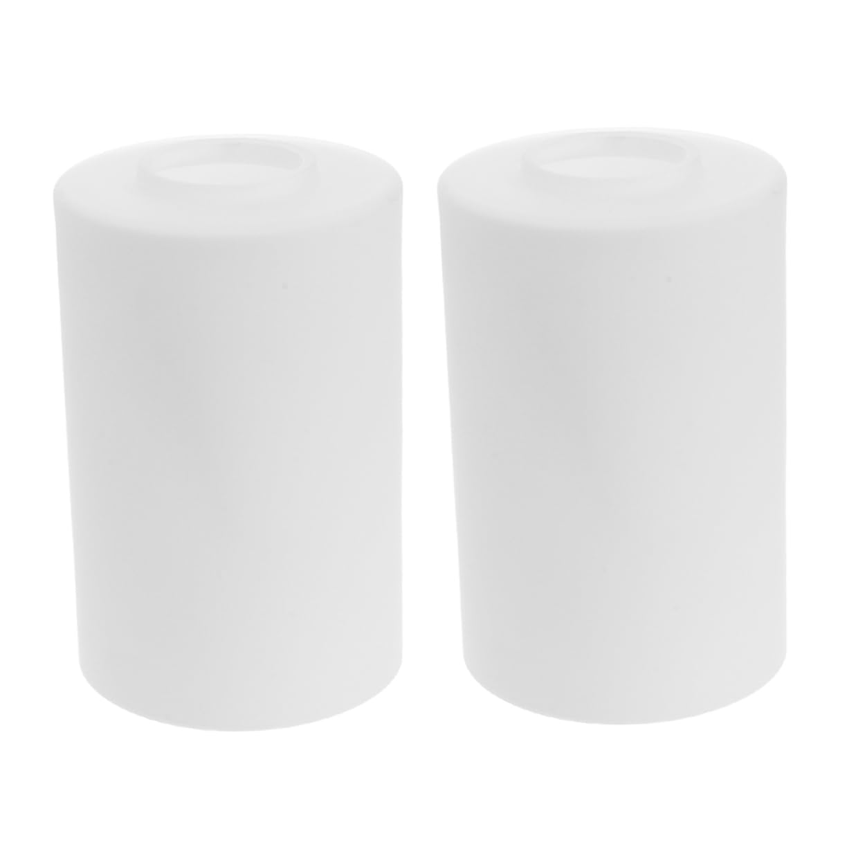 OSALADI Lot De 2 Abat-jours Cylindriques En Verre Laitony Pour Lampadaire Et Applique Murale E27, Surface Lisse, Diffuseur De Lumière Douce, Compatible à Suspendre, Éclairage Intérieur Contemporain