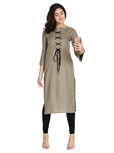 Image of DHRUVI TRENDZ Women's Rayon Kurta