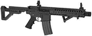 DPMS Full Auto SBR CO2-Powered BB Air Gun with Dual Action Capability DSBR, Black.