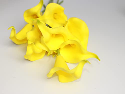 20 Pcs Artificial Calla Lily Flowes 13" Silk Fake Flowers For Home Kitchen & Diy Wedding Decorations #TOP3