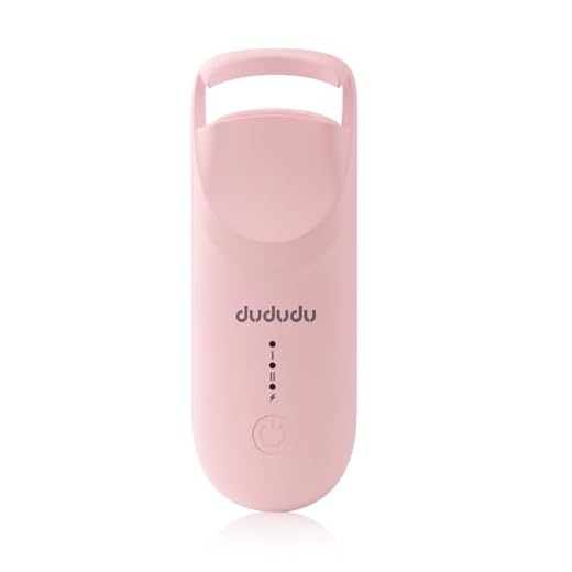 DUDUDU Heated Eyelash Curler, Portable Travel-Size Mini Electric Heated Lash Curler - 2-Level Adjustable Temp & Type-C Recharge, 10S Heat 3S Style 24H Lift for Long-Lasting Natural Effortless Curves