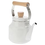 Bouilloire de cuisinière - grand bec verseur, peut directement remplie d'eau, gain de , rapide, sûr et hygiénique, théière en émail domestique