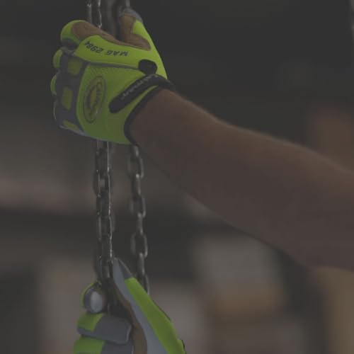 Caiman MAG, Multi-Activity Glove with Goat Grain Leather Patch Palm, Hi-Vis AirMesh Back, Pinch'd-Tip Fingers, Neoprene Knuckle, Hi-Vis Yellow/Gold, Medium (2984-4) - Thumbnail 3