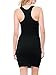 MixMatchy Women's Summer Casual Basic Bodycon Scoop Neck Tank Mini Dress Black L