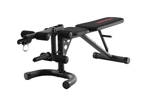 Weider XRS 20 Olympic Workout Bench with Independent Squat Rack and Preacher Pad