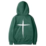 Sudaderas genéricas con capucha de marca para hombres sudadera con capucha de manga larga para hombre, color sólido, estampado de espalda con capucha resistente al fuego, verde, XXXL