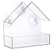 Nature-Decor Window Bird Feeder Outside Clear Acrylic Hanging Bird Feeders with Suction Cup Includes 21 Drain Holes