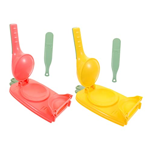 Ciieeo Double Head Dumpling Maker Machine 2 Sets Manual Dough Presser for Kitchen Dumpling Skin Maker Easy to Use Clean