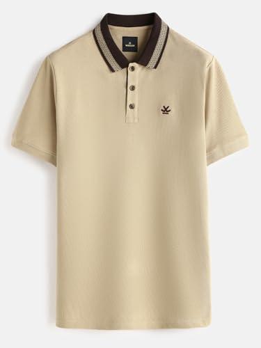 Image of WROGN Men's 100% Cotton Polo T-Shirt | Solid Style | Slim Fit
