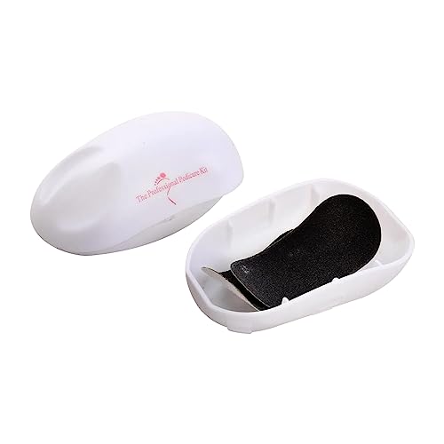 Esfoliante para os pés com reservatório e lixas para Absorve e limpar