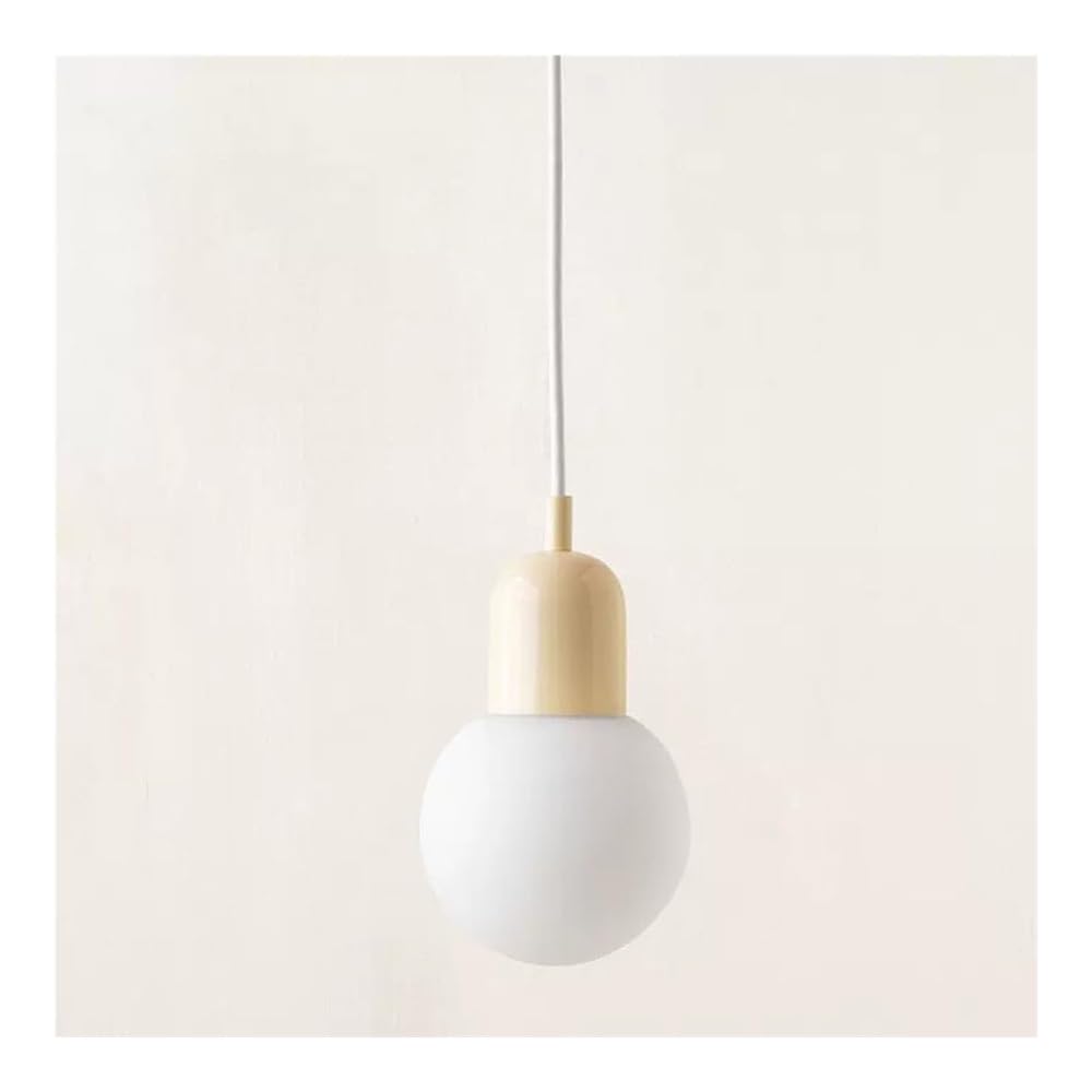 Nowoczesne lampy wiszące z połowy wieku, mała zielona lampa sufitowa Nordic z mlecznego szkła, mini matowy biały żyrandol do zlewozmywaka, sypialni, jadalni, re