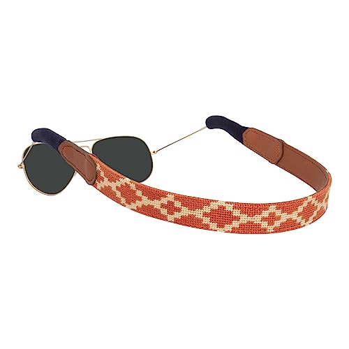 Image of Leather Hand-Stitched Needlepoint Sunglass Strap Retainer